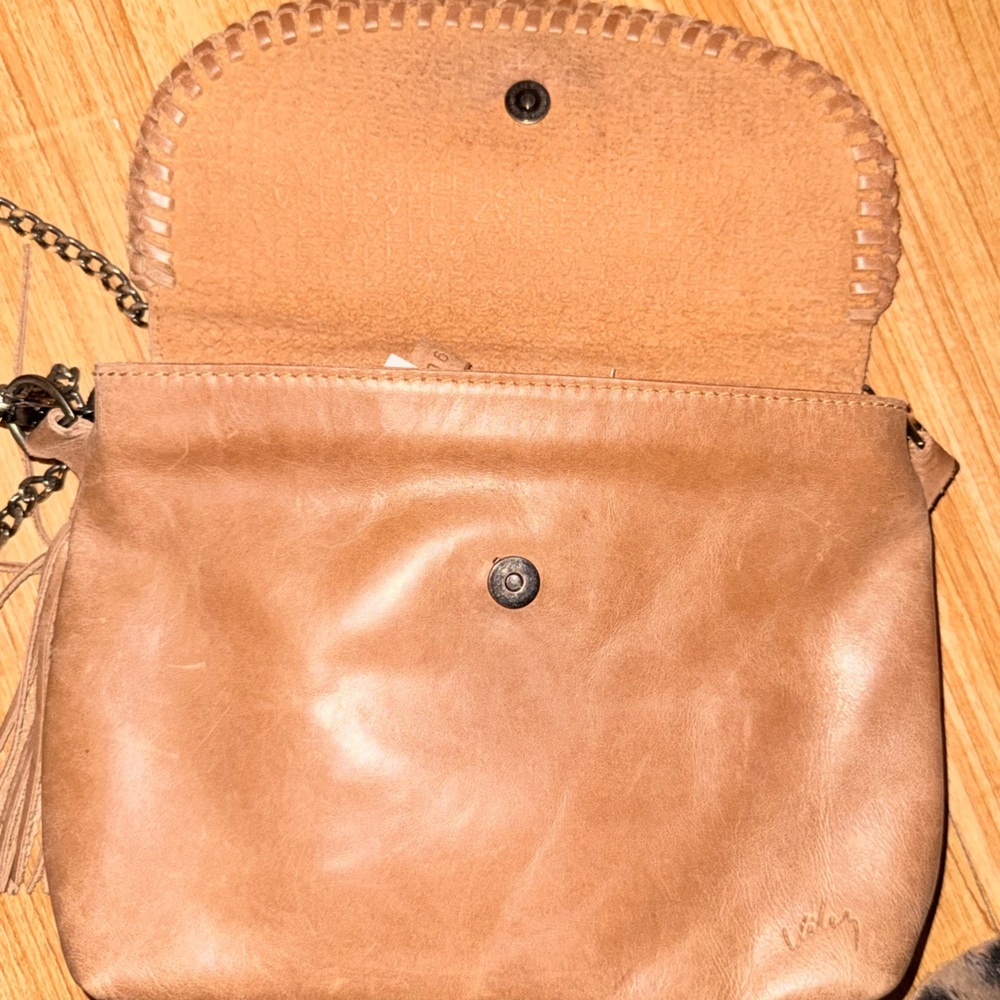 Vintage VELEZ Colombia Tooled Leather Boho Crossbody Bag – Tan - Picture 6 of 11